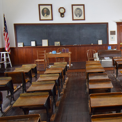 Hughes Schoolhouse interior