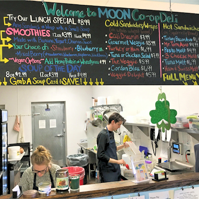 Moon Coop Deli Chalkboard Menu