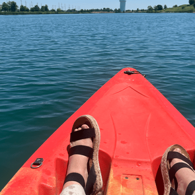 Kayaking on VOA Lake, West Chester Ohio