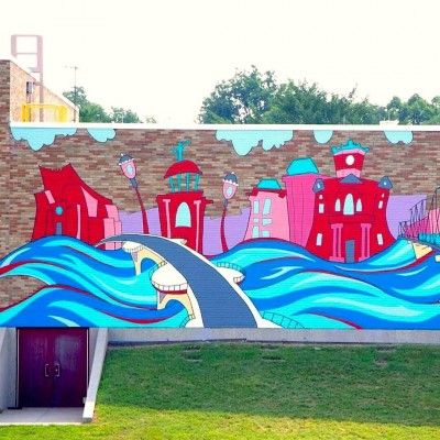 StreetSpark Mural, Paint the Town Red