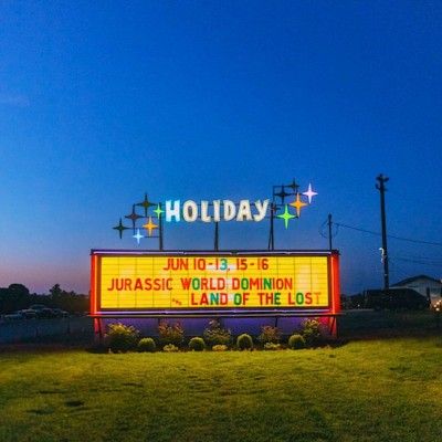Holiday Auto Theatre Entrance Sign