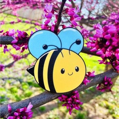 Vinyl Bee Sticker, JellyDoodles by Cassie