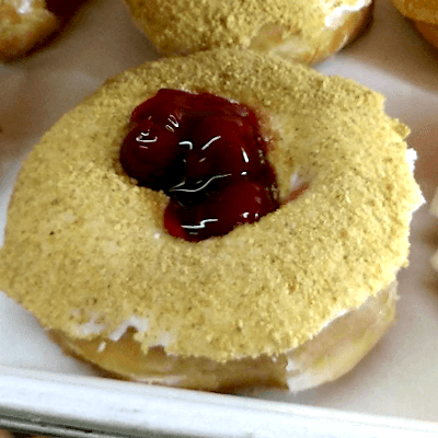Cherry Cheesecake Filled donut