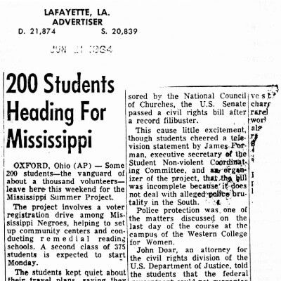 Freedom Summer News Clip