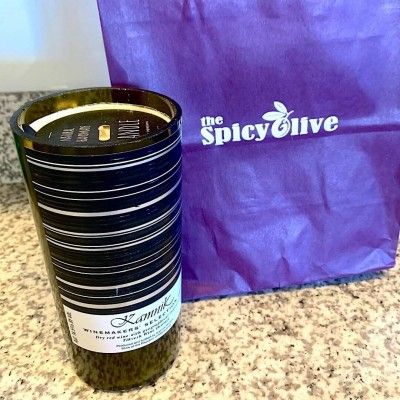 Spicy Olive Wine Bottle Candle