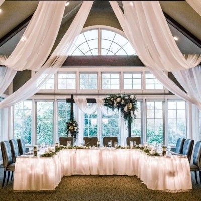 Overlook of marital party table