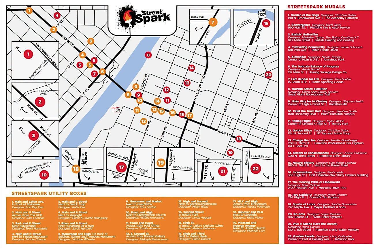 StreetSpark Mural Map